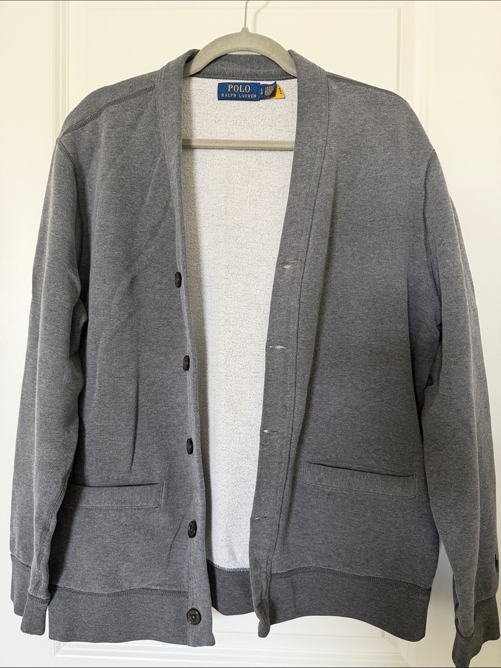 Polo by Ralph Lauren Gray Men's Cardigan Sweater Large